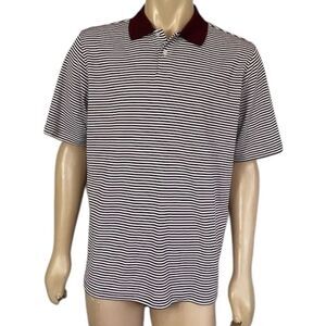 NEW Jack Nicklaus Men's Merlot Classic IV Striped Short Sleeve Polo Golf Shirt M